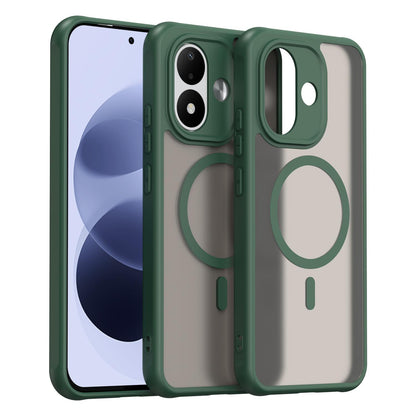 For Redmi Note 17 4G Global 169.7mm Fan Dun Series TPU Hybrid PC Frosted Magsafe Phone Case - Green - EDA008596103C