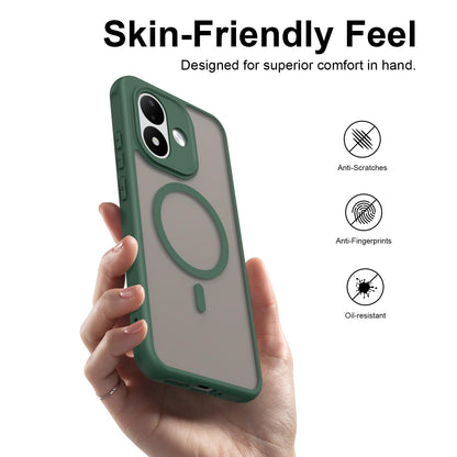 For Redmi Note 17 4G Global 169.7mm Fan Dun Series TPU Hybrid PC Frosted Magsafe Phone Case - Green - EDA008596103C