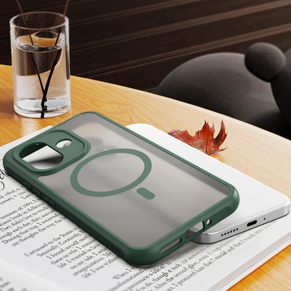 For Redmi Note 17 4G Global 169.7mm Fan Dun Series TPU Hybrid PC Frosted Magsafe Phone Case - Green - EDA008596103C