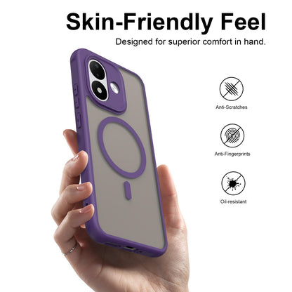For Redmi Note 17 4G Global 169.7mm Fan Dun Series TPU Hybrid PC Frosted Magsafe Phone Case - Purple - EDA008596103D
