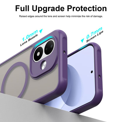 For Redmi Note 17 4G Global 169.7mm Fan Dun Series TPU Hybrid PC Frosted Magsafe Phone Case - Purple - EDA008596103D