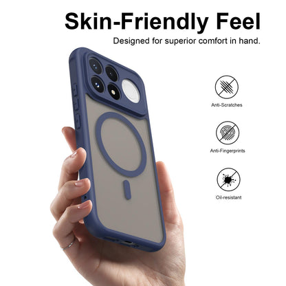 For Redmi K100 Pro 5G Fan Dun Series TPU Hybrid PC Frosted Magsafe Phone Case - Blue - EDA008596106B