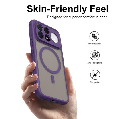 For Redmi K100 Pro 5G Fan Dun Series TPU Hybrid PC Frosted Magsafe Phone Case - Purple - EDA008596106D
