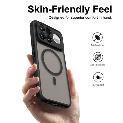 For Redmi K100 Pro Max 5G Fan Dun Series TPU Hybrid PC Frosted Magsafe Phone Case - Black - EDA008596107A