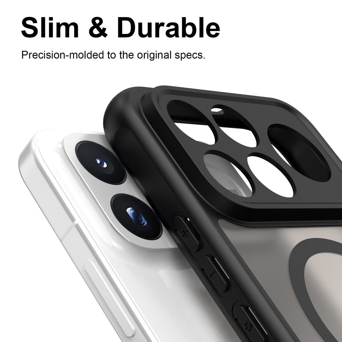 For Redmi K100 Pro Max 5G Fan Dun Series TPU Hybrid PC Frosted Magsafe Phone Case - Black - EDA008596107A