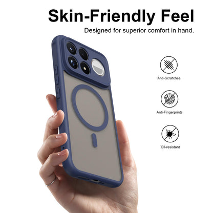 For Redmi K100 Pro Max 5G Fan Dun Series TPU Hybrid PC Frosted Magsafe Phone Case - Blue - EDA008596107B