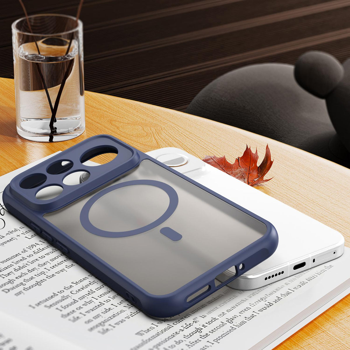 For Redmi K100 Pro Max 5G Fan Dun Series TPU Hybrid PC Frosted Magsafe Phone Case - Blue - EDA008596107B
