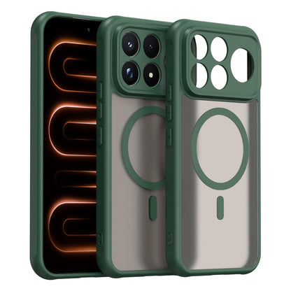For Redmi K100 Pro Max 5G Fan Dun Series TPU Hybrid PC Frosted Magsafe Phone Case - Green - EDA008596107C