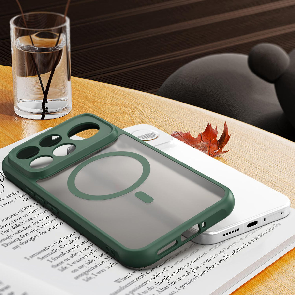 For Redmi K100 Pro Max 5G Fan Dun Series TPU Hybrid PC Frosted Magsafe Phone Case - Green - EDA008596107C