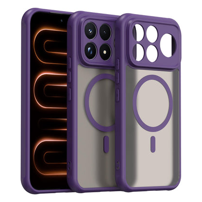 For Redmi K100 Pro Max 5G Fan Dun Series TPU Hybrid PC Frosted Magsafe Phone Case - Purple - EDA008596107D