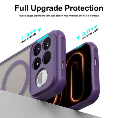 For Redmi K100 Pro Max 5G Fan Dun Series TPU Hybrid PC Frosted Magsafe Phone Case - Purple - EDA008596107D