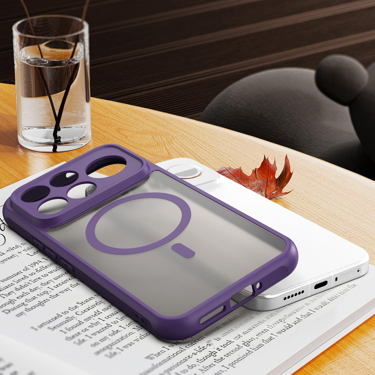 For Redmi K100 Pro Max 5G Fan Dun Series TPU Hybrid PC Frosted Magsafe Phone Case - Purple - EDA008596107D