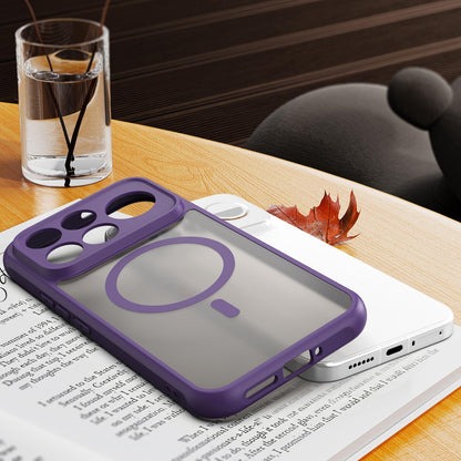 For Redmi K100 Pro Max 5G Fan Dun Series TPU Hybrid PC Frosted Magsafe Phone Case - Purple - EDA008596107D