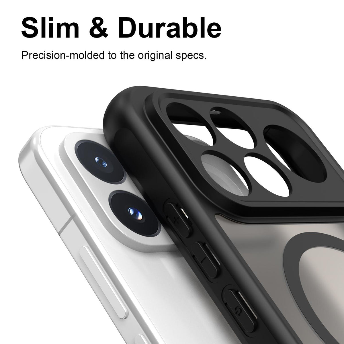 For Redmi K90 Fan Dun Series TPU Hybrid PC Frosted Magsafe Phone Case - Black - EDA008596108A