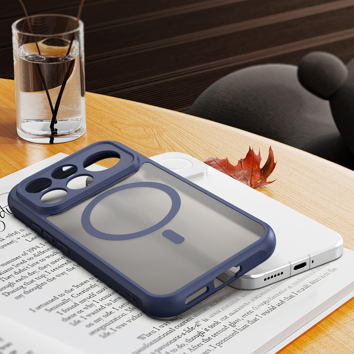 For Redmi K90 Fan Dun Series TPU Hybrid PC Frosted Magsafe Phone Case - Blue - EDA008596108B