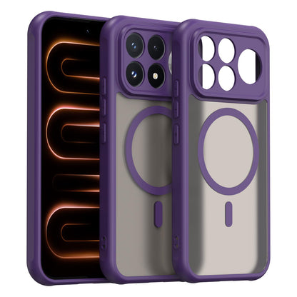 For Redmi K90 Fan Dun Series TPU Hybrid PC Frosted Magsafe Phone Case - Purple - EDA008596108D