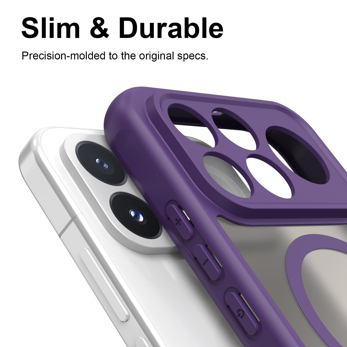 For Redmi K90 Fan Dun Series TPU Hybrid PC Frosted Magsafe Phone Case - Purple - EDA008596108D