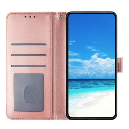 For Redmi K90 Pro Max/Poco F8 Ultra Rose Flower Embossing Pattern Leather Phone Case(Rose Gold)