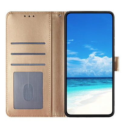For Redmi K90 Pro Max/Poco F8 Ultra Rose Flower Embossing Pattern Leather Phone Case(Gold)