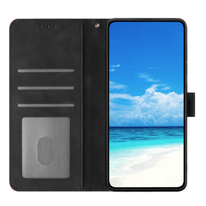 For Redmi K90 Pro Max/Poco F8 Ultra Rose Flower Embossing Pattern Leather Phone Case(Black)