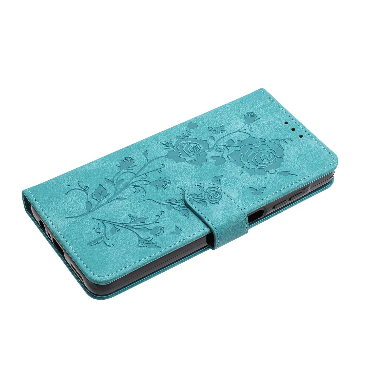 For Redmi K90 Pro Max/Poco F8 Ultra Rose Flower Embossing Pattern Leather Phone Case(Green)