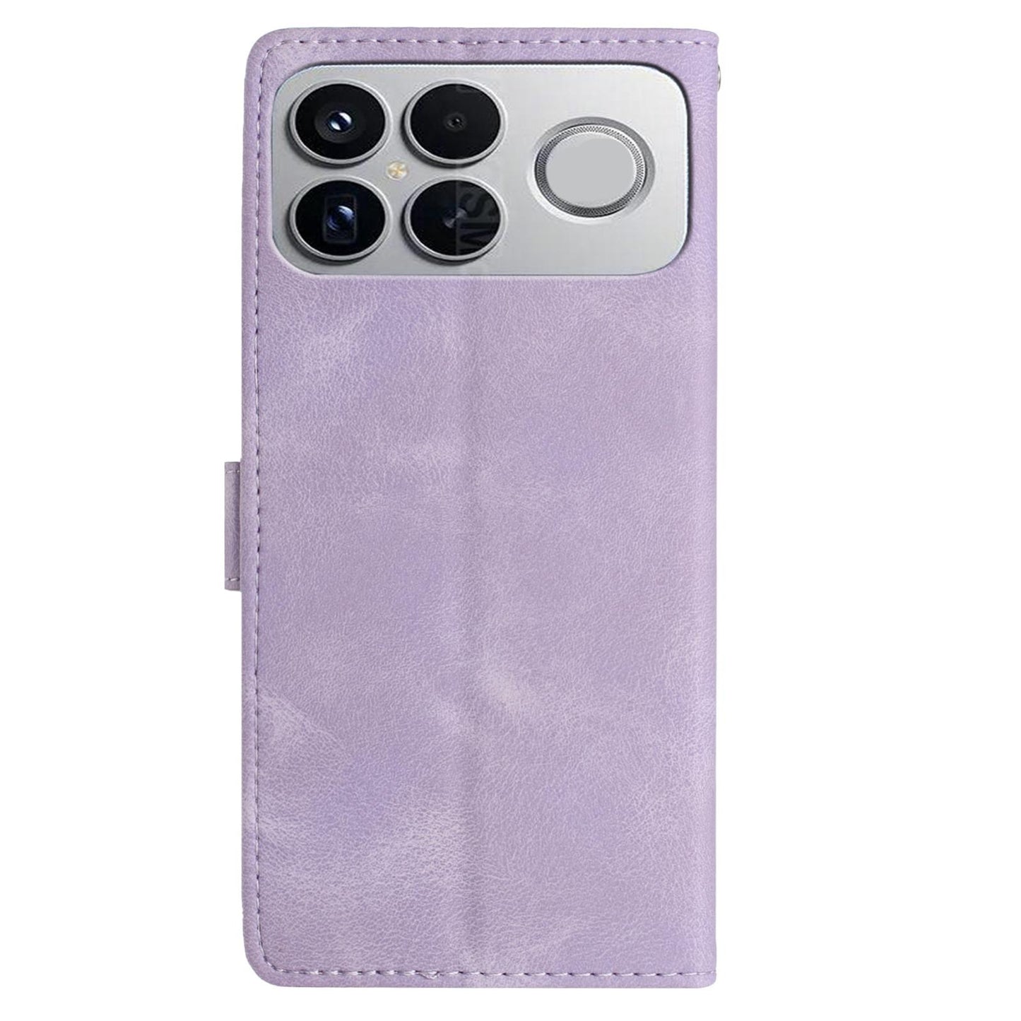 For Redmi K90 Pro Max/Poco F8 Ultra Rose Flower Embossing Pattern Leather Phone Case(Light Purple)