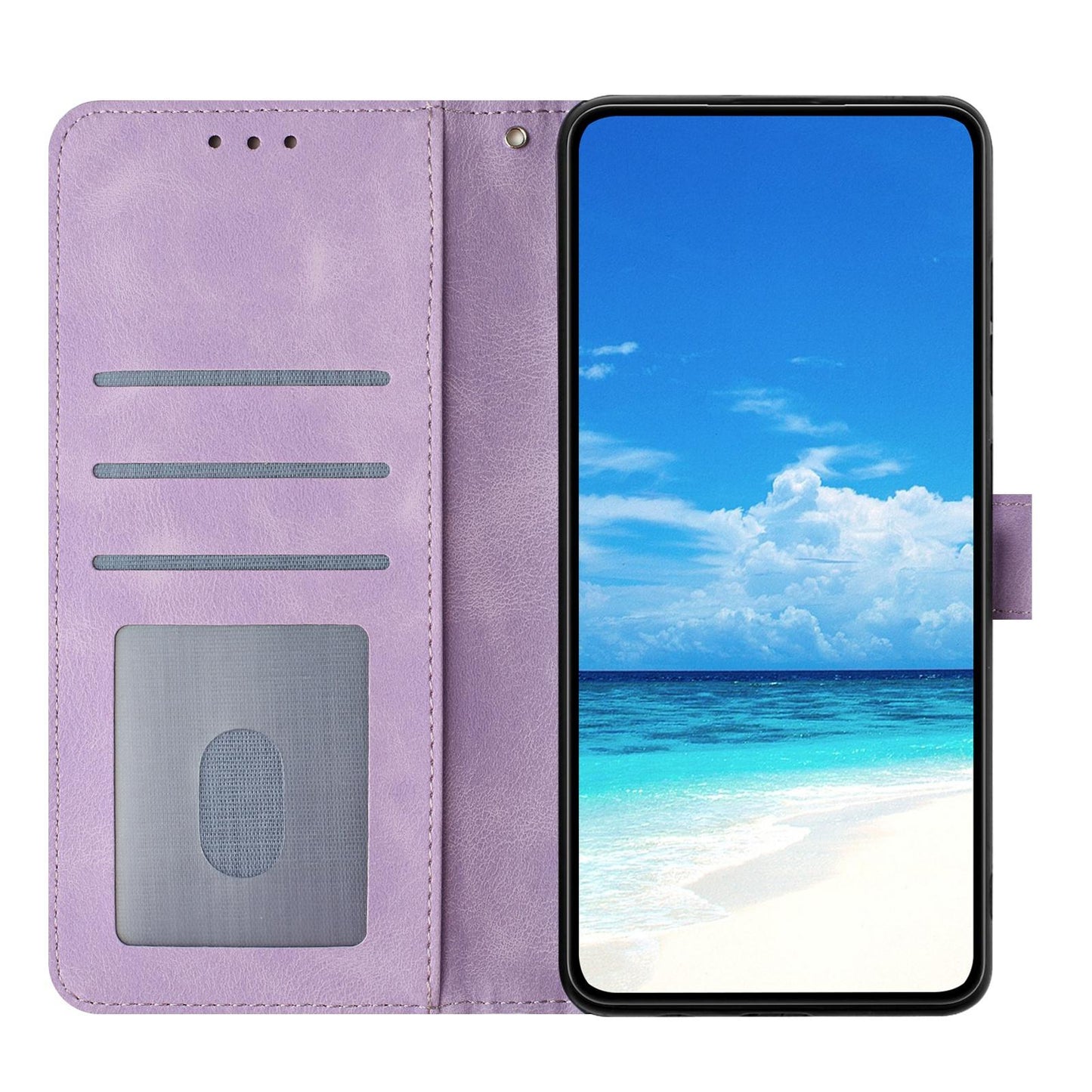 For Redmi K90 Pro Max/Poco F8 Ultra Rose Flower Embossing Pattern Leather Phone Case(Light Purple)