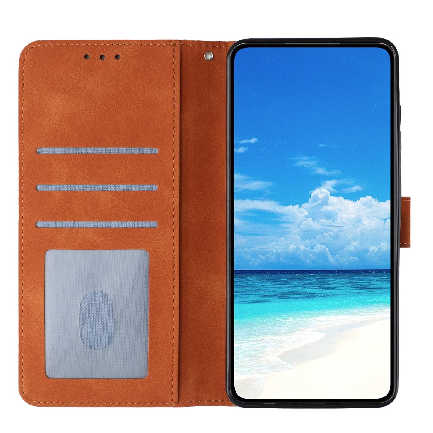 For Redmi K90 Pro Max/Poco F8 Ultra Rose Flower Embossing Pattern Leather Phone Case(Brown)