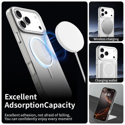 For iPhone 18 Pro Max Candy Fine Circle Magsafe PC Hybrid TPU Phone Case - White - EDA008658619A