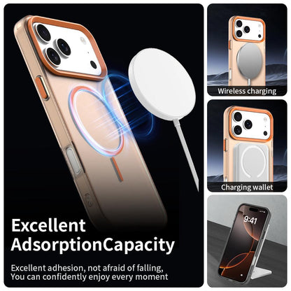 For iPhone 18 Pro Max Candy Fine Circle Magsafe PC Hybrid TPU Phone Case - Orange - EDA008658619B