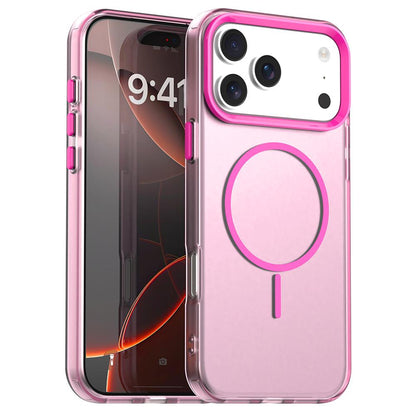For iPhone 18 Pro Max Candy Fine Circle Magsafe PC Hybrid TPU Phone Case - Red - EDA008658619D