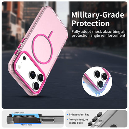 For iPhone 18 Pro Max Candy Fine Circle Magsafe PC Hybrid TPU Phone Case - Red - EDA008658619D