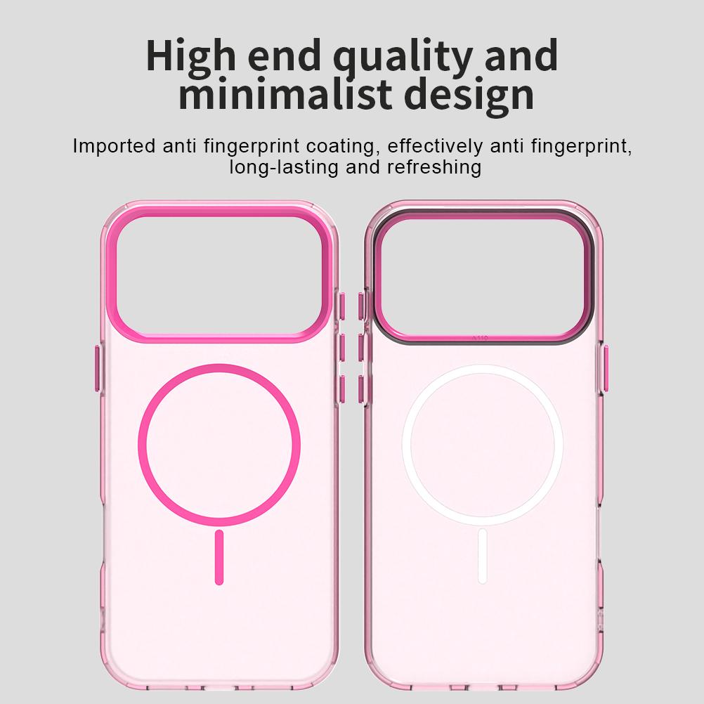 For iPhone 18 Pro Max Candy Fine Circle Magsafe PC Hybrid TPU Phone Case - Red - EDA008658619D