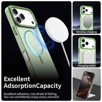 For iPhone 18 Pro Max Candy Fine Circle Magsafe PC Hybrid TPU Phone Case - Green - EDA008658619F