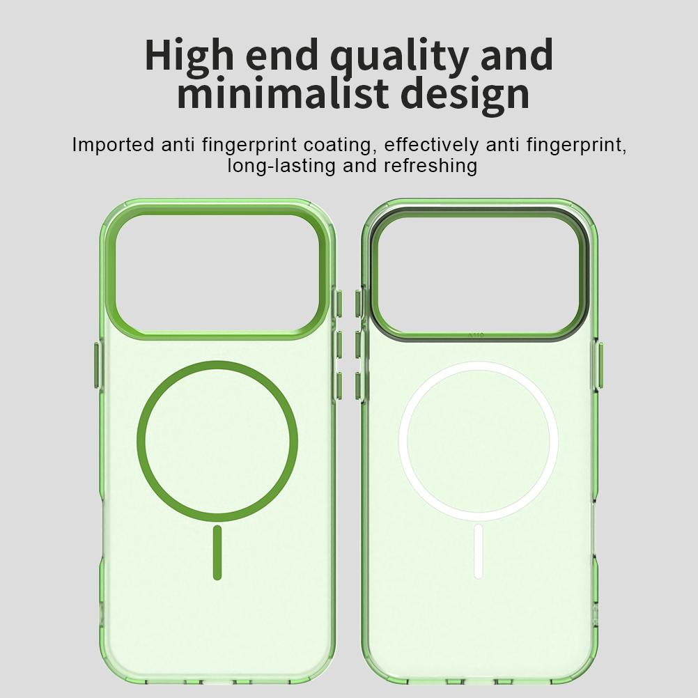 For iPhone 18 Pro Max Candy Fine Circle Magsafe PC Hybrid TPU Phone Case - Green - EDA008658619F