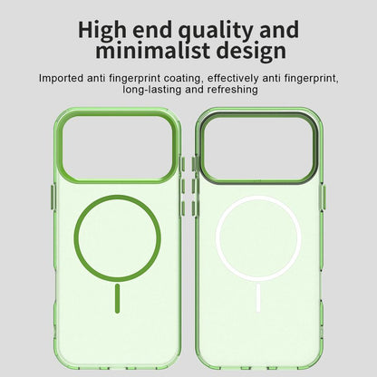 For iPhone 18 Pro Max Candy Fine Circle Magsafe PC Hybrid TPU Phone Case - Green - EDA008658619F
