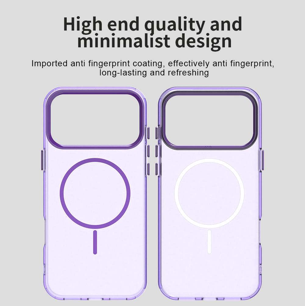 For iPhone 18 Pro Max Candy Fine Circle Magsafe PC Hybrid TPU Phone Case - Purple - EDA008658619G