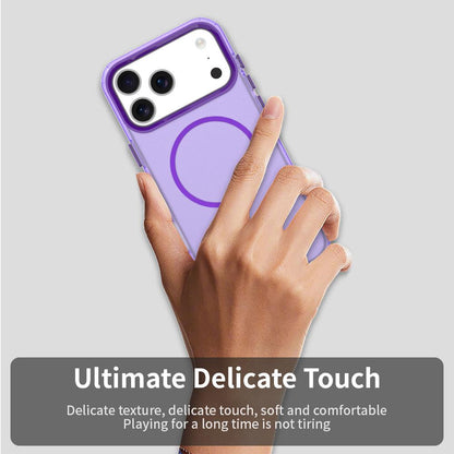 For iPhone 18 Pro Max Candy Fine Circle Magsafe PC Hybrid TPU Phone Case - Purple - EDA008658619G