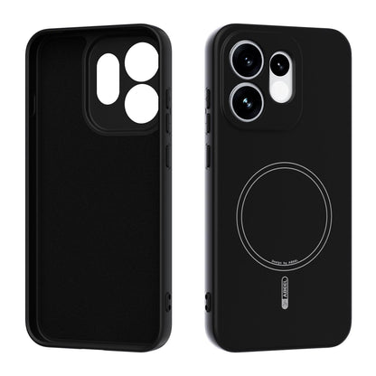 For OPPO Reno16 5G Global ABEEL Skin-friendly Feel Magsafe Liquid Silicone Phone Case - Black - EDA008658911A