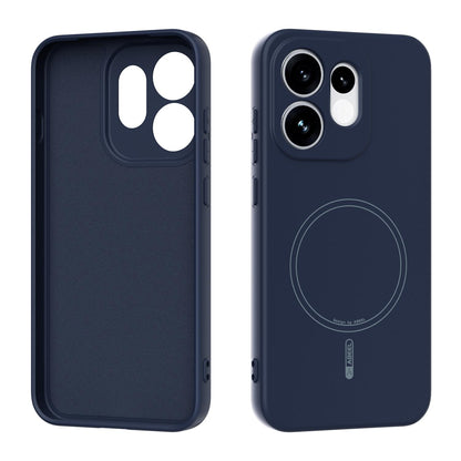 For OPPO Reno16 5G Global ABEEL Skin-friendly Feel Magsafe Liquid Silicone Phone Case - Blue - EDA008658911C
