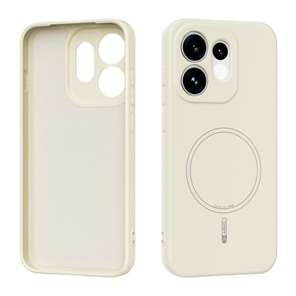 For OPPO Reno16 5G Global ABEEL Skin-friendly Feel Magsafe Liquid Silicone Phone Case - Yellow - EDA008658911D