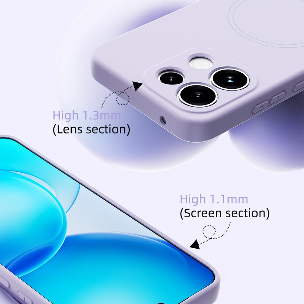 For OPPO Reno16 5G Global ABEEL Skin-friendly Feel Magsafe Liquid Silicone Phone Case - Lilac Purple - EDA008658911E