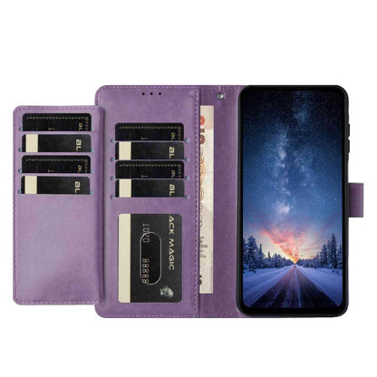 For Redmi K90 Pro Max / Poco F8 Ultra Lambskin 8-card Slot Leather Phone Case(Purple)