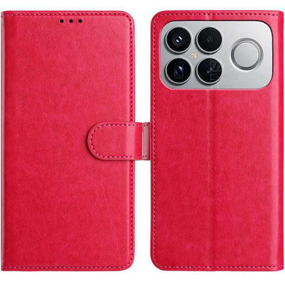 For Redmi K90 Pro Max / Poco F8 Ultra Lambskin 8-card Slot Leather Phone Case(Rose Red)