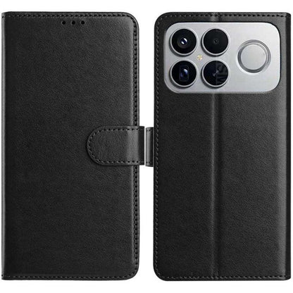 For Redmi K90 Pro Max / Poco F8 Ultra Lambskin 8-card Slot Leather Phone Case(Black)
