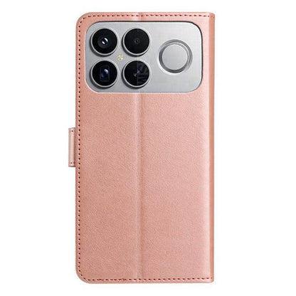 For Redmi K90 Pro Max / Poco F8 Ultra Lambskin 8-card Slot Leather Phone Case(Rose Gold)