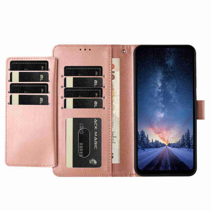 For Redmi K90 Pro Max / Poco F8 Ultra Lambskin 8-card Slot Leather Phone Case(Rose Gold)