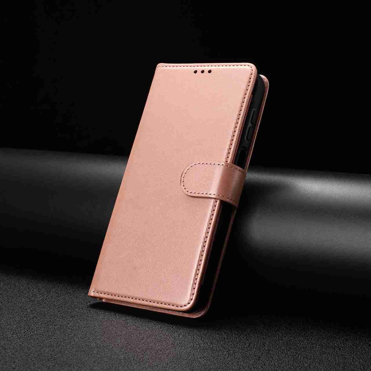 For Redmi K90 Pro Max / Poco F8 Ultra Lambskin 8-card Slot Leather Phone Case(Rose Gold)