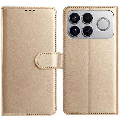 For Redmi K90 Pro Max / Poco F8 Ultra Lambskin 8-card Slot Leather Phone Case(Gold)
