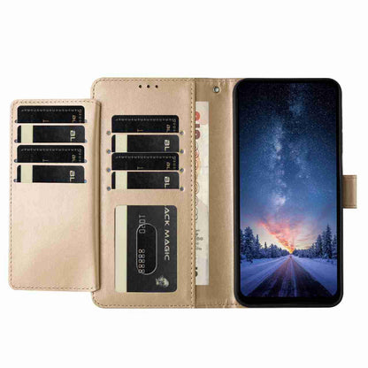 For Redmi K90 Pro Max / Poco F8 Ultra Lambskin 8-card Slot Leather Phone Case(Gold)
